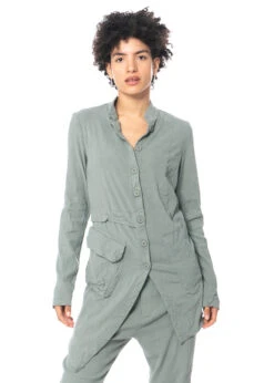 PAL OFFNER, Schmal Geschnittener, Asymmetrischer Frackmantel -Kleider Geschaft 02 0901 gr. 2 ash m. 02 1301 u. 02 1303 10