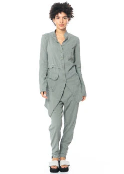 PAL OFFNER, Schmal Geschnittener, Asymmetrischer Frackmantel -Kleider Geschaft 02 0901 gr. 2 ash m. 02 1301 u. 02 1303 8