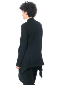 PAL OFFNER, Schmal Geschnittener, Asymmetrischer Frackmantel -Kleider Geschaft 02 0901 gr. 2 black m.02 1303 u. 08 0102 4