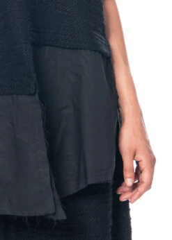 PAL OFFNER, Bequemes Oversize-T-Shirt Aus Bubble Sweat Im Lagenlook -Kleider Geschaft 020501 310001 black 1 3 5