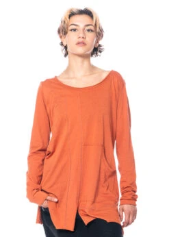 PAL OFFNER, Locker Geschnittenes Langarmshirt Mit Patch-Details 19 PAL OFFNER, Locker Geschnittenes Langarmshirt Mit Patch-Details -Kleider Geschaft 030202 300001 cinnamon 3 12