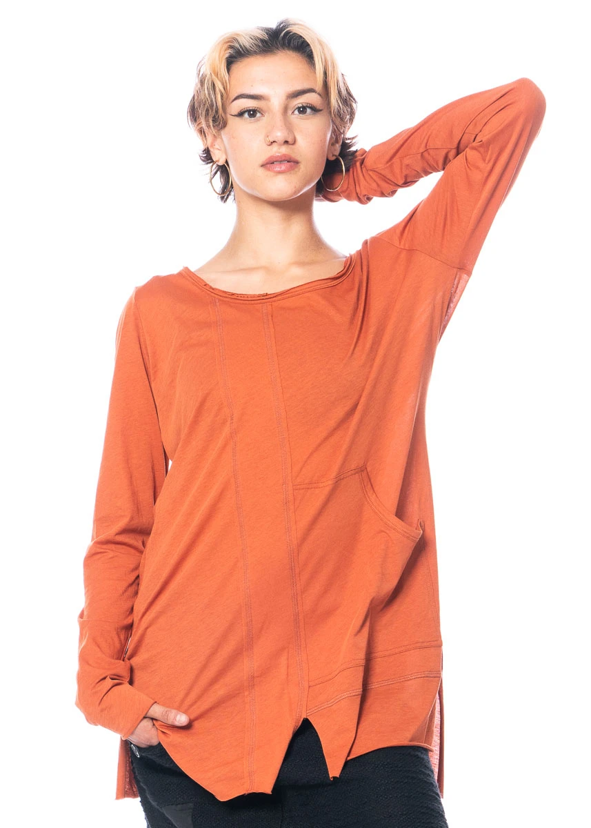 PAL OFFNER, Locker Geschnittenes Langarmshirt Mit Patch-Details 5 PAL OFFNER, Locker Geschnittenes Langarmshirt Mit Patch-Details – Bild 3