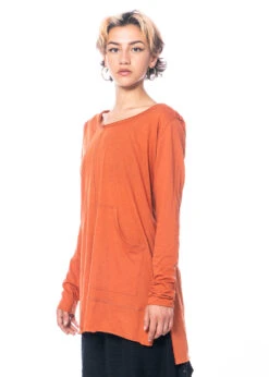 PAL OFFNER, Locker Geschnittenes Langarmshirt Mit Patch-Details 22 PAL OFFNER, Locker Geschnittenes Langarmshirt Mit Patch-Details -Kleider Geschaft 030202 300001 cinnamon 3 9