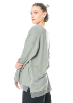 PAL OFFNER, Bequemer, Leichter Pullover Aus Einem Sweat-Jersey-Gemisch -Kleider Geschaft 04 0401 mit 05 1308 ash 4