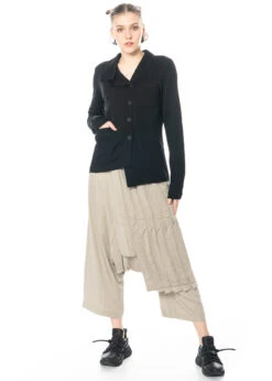 PAL OFFNER, Lässige Hose Aus Viskose Mit Plissiertem Vorderteil