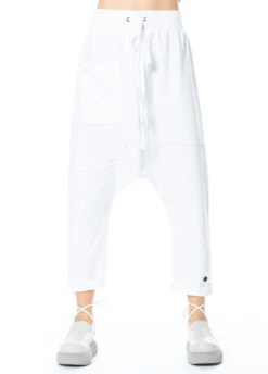 PLUSLAVIE PLÜ, Freizeithose COM PANT In Weiß -Kleider Geschaft 1019 white close up