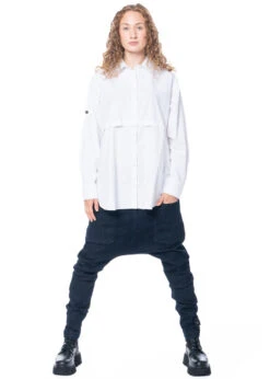 PLUSLAVIE PLÜ, Hose Mit Sehr Tiefem Schritt MY JEANS PANT -Kleider Geschaft 1027 my jeans m. 4001 a button u. trey 4