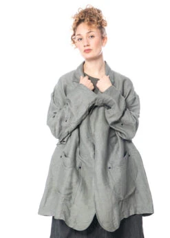 RUNDHOLZ, Lässiger Sommermantel Aus Edlem Leinen-Seide-Gemisch 1231041203 -Kleider Geschaft 1041203 alge s hose 1090103 top 1140503 10