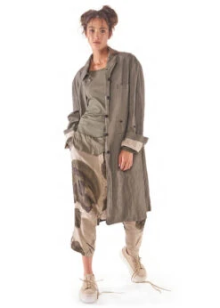 RUNDHOLZ, Voluminöse 7/8-Hose Aus 100% Leinen Mit Organisch-kreativem Druck 1231080107