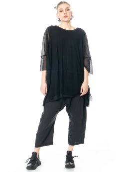 PAL OFFNER, Leichtes Lagenshirt Aus Organischer Baumwolle -Kleider Geschaft 10 1002 schwarz os mit 05 1308