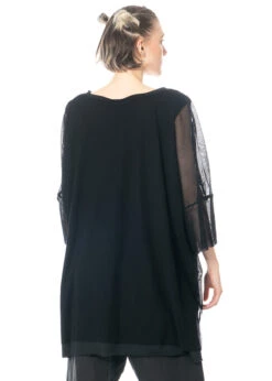 PAL OFFNER, Leichtes Lagenshirt Aus Organischer Baumwolle -Kleider Geschaft 10 1002 schwarz os mit 05 1308 4