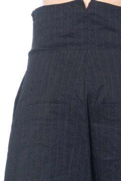 RUNDHOLZ, Gestreifte Hose Mit Hohem Bund Aus Leinengemisch 2231100101 -Kleider Geschaft 1100101 close up 2