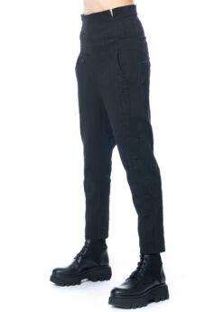 RUNDHOLZ, Elegante, Gestreifte Leinenhose Mit Hohem Bund 2231100105 -Kleider Geschaft 1100105 gr xs 2 1