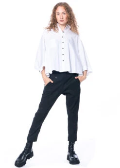 RUNDHOLZ, Elegante, Gestreifte Leinenhose Mit Hohem Bund 2231100105 -Kleider Geschaft 1100105 m. 1230406