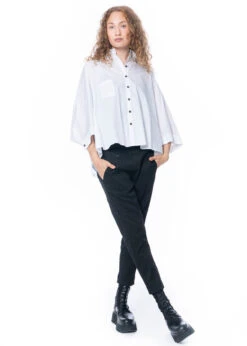 RUNDHOLZ, Elegante, Gestreifte Leinenhose Mit Hohem Bund 2231100105 -Kleider Geschaft 1100105 mit 1230406 3