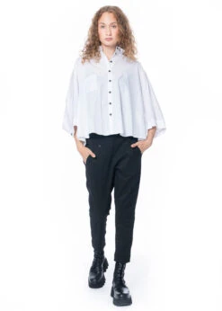 RUNDHOLZ, Elegante, Gestreifte Leinenhose Mit Hohem Bund 2231100105 -Kleider Geschaft 1100105 mit 1230406 5 1