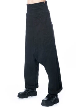 RUNDHOLZ, Gestreifte Hose Mit Hohem Bund Aus Leinengemisch 2231100101 -Kleider Geschaft 1101101 2