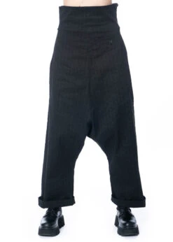 RUNDHOLZ, Gestreifte Hose Mit Hohem Bund Aus Leinengemisch 2231100101 -Kleider Geschaft 1101101