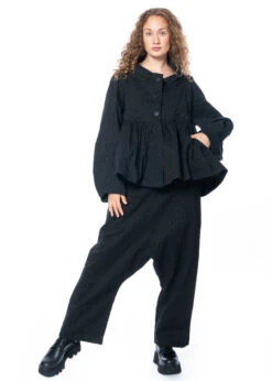 RUNDHOLZ, Gestreifte Hose Mit Hohem Bund Aus Leinengemisch 2231100101 -Kleider Geschaft 1101102 7 1