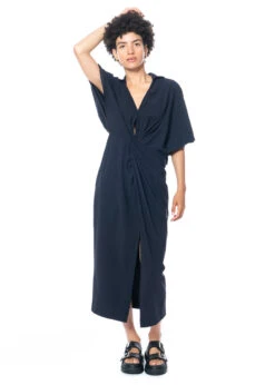 MINX, Kleid Alma Mit Knotendetails Und V-Ausschnitt