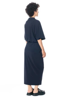 MINX, Kleid Alma Mit Knotendetails Und V-Ausschnitt -Kleider Geschaft 110690 alma darkblue 38 7