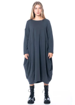 PLUSLAVIE PLÜ, Langes Voluminöses Kleid SWEAT DRESS