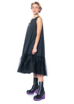 PLUSLAVIE PLÜ, Weites Femininies MESH DRESS -Kleider Geschaft 1116 meshdress black s 4
