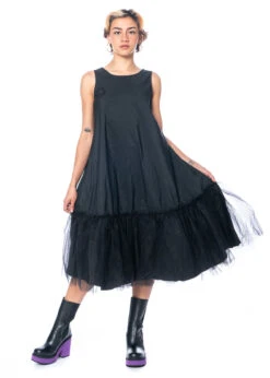 PLUSLAVIE PLÜ, Weites Femininies MESH DRESS -Kleider Geschaft 1116 meshdress black s 5