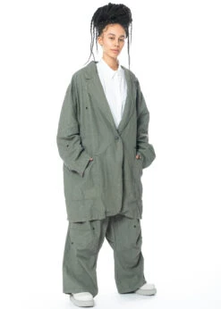 RUNDHOLZ, Oversized Mantel Aus 100% Leinen Mit Lässigem Reverskragen 1231091205