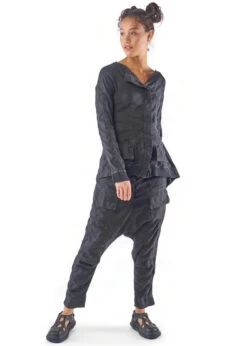 RUNDHOLZ  BLACK  LABEL, 7/8 Hose Aus Leinenmix Mit Tiefem Schritt 1233830102