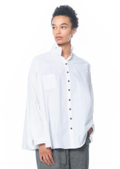 RUNDHOLZ, Oversize Hemdbluse Aus 100% Baumwolle 2231230407