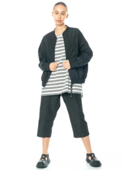 HINDAHL & SKUDELNY, Gerade Geschnittene Caprihose Mit Elastischem Bund 123H09