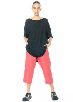 HINDAHL & SKUDELNY, Gerade Geschnittene Caprihose Mit Elastischem Bund 123H09 -Kleider Geschaft 123h09 gr. m hummer 123 s01