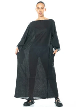 HINDAHL & SKUDELNY, Kimono-Kleid Aus Feinem Leinen -Kleider Geschaft 123k05 gr. m 4jpg