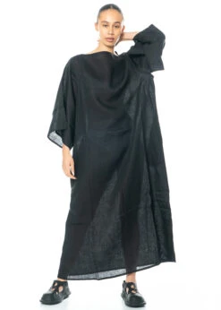 HINDAHL & SKUDELNY, Kimono-Kleid Aus Feinem Leinen -Kleider Geschaft 123k05 gr. m 5