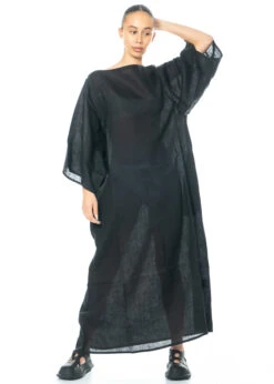 HINDAHL & SKUDELNY, Kimono-Kleid Aus Feinem Leinen -Kleider Geschaft 123k05 gr. m 8