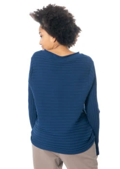 HINDAHL & SKUDELNY, Pullover Mit Rippenmuster 123P04 -Kleider Geschaft 123p04 navy 2