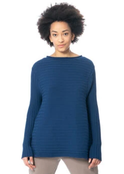 HINDAHL & SKUDELNY, Pullover Mit Rippenmuster 123P04 -Kleider Geschaft 123p04 navy 5
