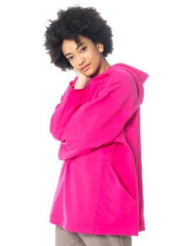 HINDAHL & SKUDELNY, Gemütlicher Pullover Mit Kapuze 123P09 -Kleider Geschaft 123p09 pink 2