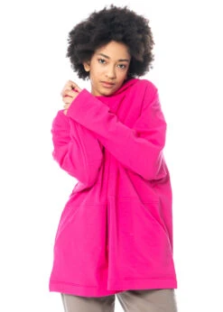 HINDAHL & SKUDELNY, Gemütlicher Pullover Mit Kapuze 123P09 -Kleider Geschaft 123p09 pink