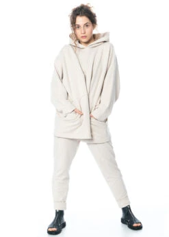 HINDAHL & SKUDELNY, Gemütlicher Pullover Mit Kapuze 123P09 -Kleider Geschaft 123p09 sand 4