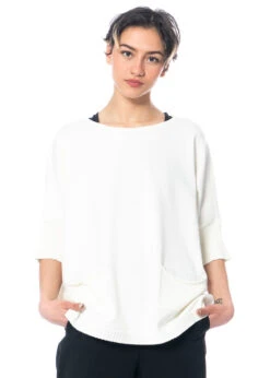 HINDAHL & SKUDELNY, Pullover Mit Taschen 123P16 -Kleider Geschaft 123p16 gr. m ecru