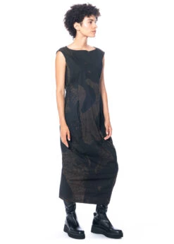 RUNDHOLZ, ärmelloses Kleid Mit Grafischem Print Aus Leinen-Baumwollgemisch 2231240910 -Kleider Geschaft 1240910 kaffeeprint s 6