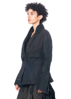 RUNDHOLZ, Taillierte Jacke Mit Ausgestellten Manschetten Aus Leinen-Baumwollgemisch 2231241101 -Kleider Geschaft 1241101 espressoprint s 2