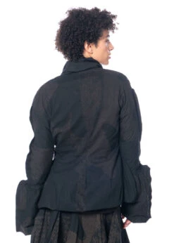 RUNDHOLZ, Taillierte Jacke Mit Ausgestellten Manschetten Aus Leinen-Baumwollgemisch 2231241101 -Kleider Geschaft 1241101 espressoprint s 4