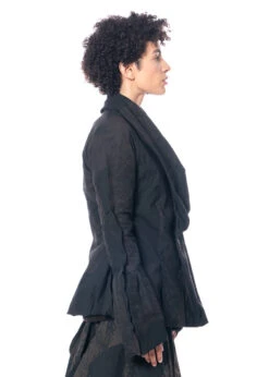 RUNDHOLZ, Taillierte Jacke Mit Ausgestellten Manschetten Aus Leinen-Baumwollgemisch 2231241101 -Kleider Geschaft 1241101 espressoprint s 5