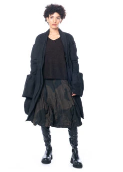 RUNDHOLZ, Taillierter Übergangsmantel In Effektvoller Knitter-Optik 2231241226