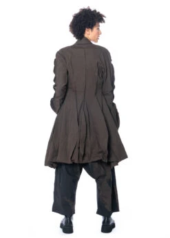 RUNDHOLZ, Taillierter Übergangsmantel In Effektvoller Knitter-Optik 2231241226 -Kleider Geschaft 1241226 kaffee s 2