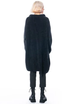 RUNDHOLZ, Asymmetrischer Onesize Mantel Aus Kuscheligem Waschbärfell 2231417208 -Kleider Geschaft 1417208 black 2