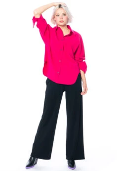 ULI SCHNEIDER, Klassisches Hemd Aus Elastischer Viskose -Kleider Geschaft 15 1031152 very pink 10